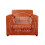 (Orange, Armchair) Luxor Scatter Back Colourful Cord Sofa Range 1