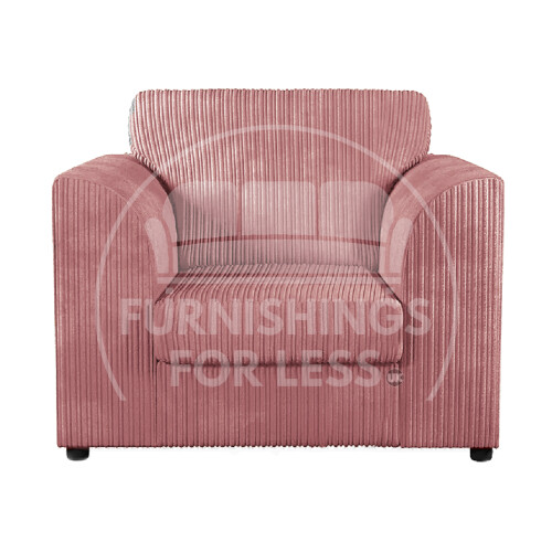 (Pink, Armchair) Luxor Scatter Back Colourful Cord Sofa Range