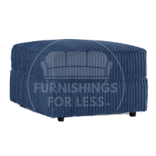 (Marine Blue, Footstool) Luxor Scatter Back Colourful Cord Sofa Range