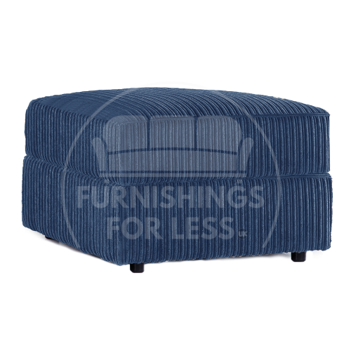 (Marine Blue, Footstool) Luxor Scatter Back Colourful Cord Sofa Range