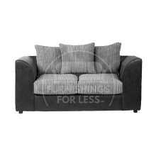 (Black & Grey, 2 Seater) Luxor Scatter Back Colourful Cord Sofa Range