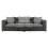 (Black & Grey, 4 Seater) Luxor Scatter Back Colourful Cord Sofa Range 1
