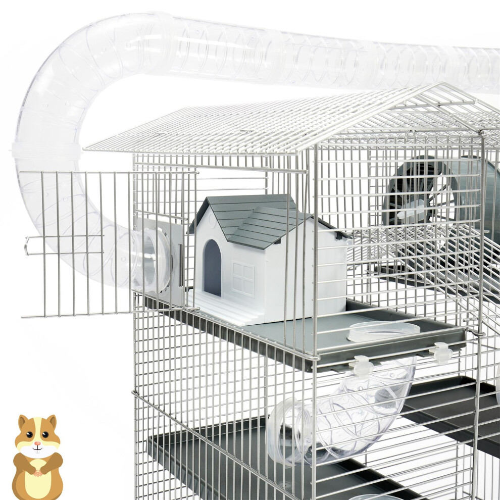 3 Tier Large Hamster Cage With Slide Tubes Wheel Tunnel Water Bottle on OnBuy