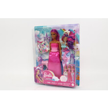 Barbie Dreamtopia Puppe mit Kleidung & Zubehör, Märchen-Set mit Meerjungfrauenschwanz, Baby-Einhorn, Drachen & mehr