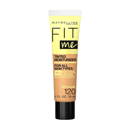 Maybelline Fit Me Tinted Moisturiser with Aloe, 30ml - Shade 120, 12H Hydration 76% Natural Origin