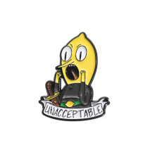 (QHXZ1983) Colorful Cartoon Enamel Brooch With Iconic Lemon Prince Style Perfect For Gift Giving