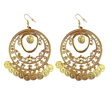 Costume Accessory - Gypsey Earrings , Gold Coin