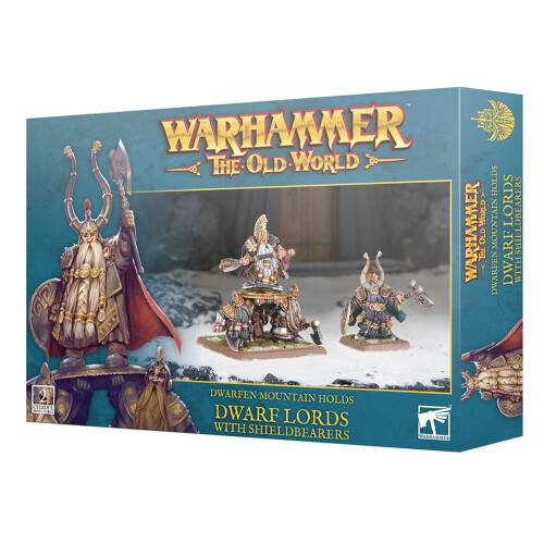 Warhammer Games Workshop Warhammer Old World Dwarven M/H: Dwarf Lords with Shieldbearers - Tabletop Miniatures Wargame