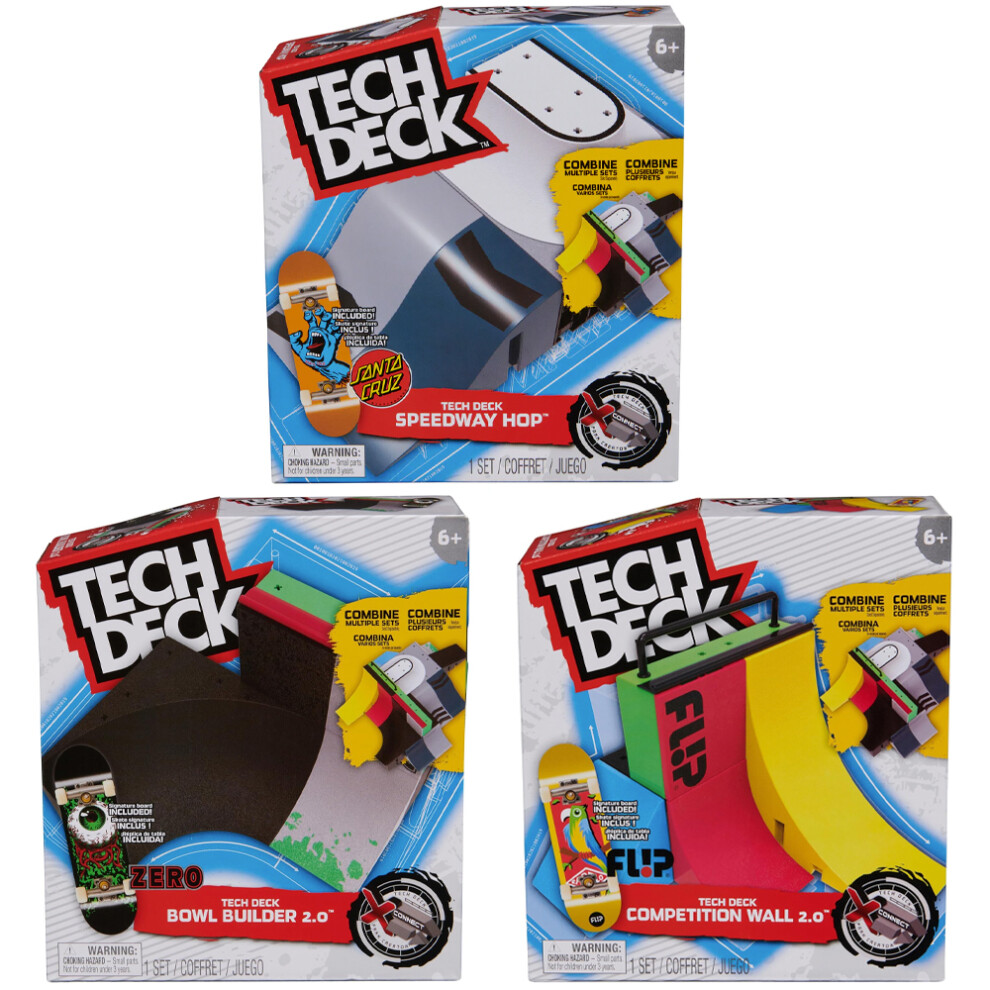 Tech Deck X-Connect Park Piece Bowl Builder/Comp. Wall/Speedway Hop - Assorted