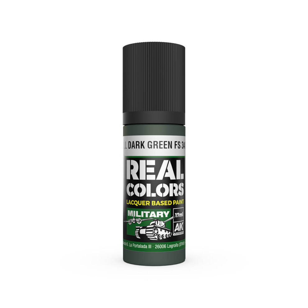 Ak Interactive Dark/Green Rc902 Dull Fs 34092 17Ml Real Colours Lacquer Paint