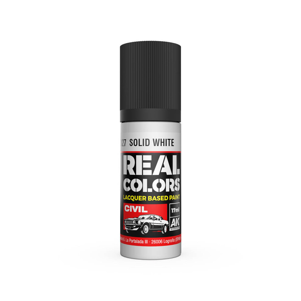 Ak Interactive White Rc827 Solid Real Colours Lacquer Paint 17Ml