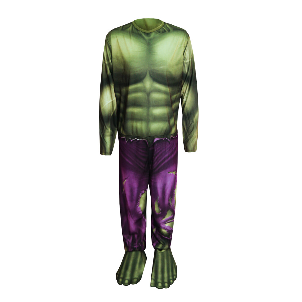 (5-6 Years, Green/Purple) Avengers Childrens/Kids Hulk Costume Set