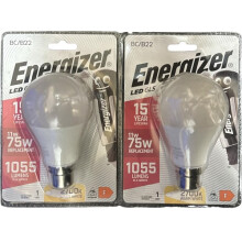 Energizer 11w B22 Bulbs 1055 lumens 2700k Warm White pack of 2