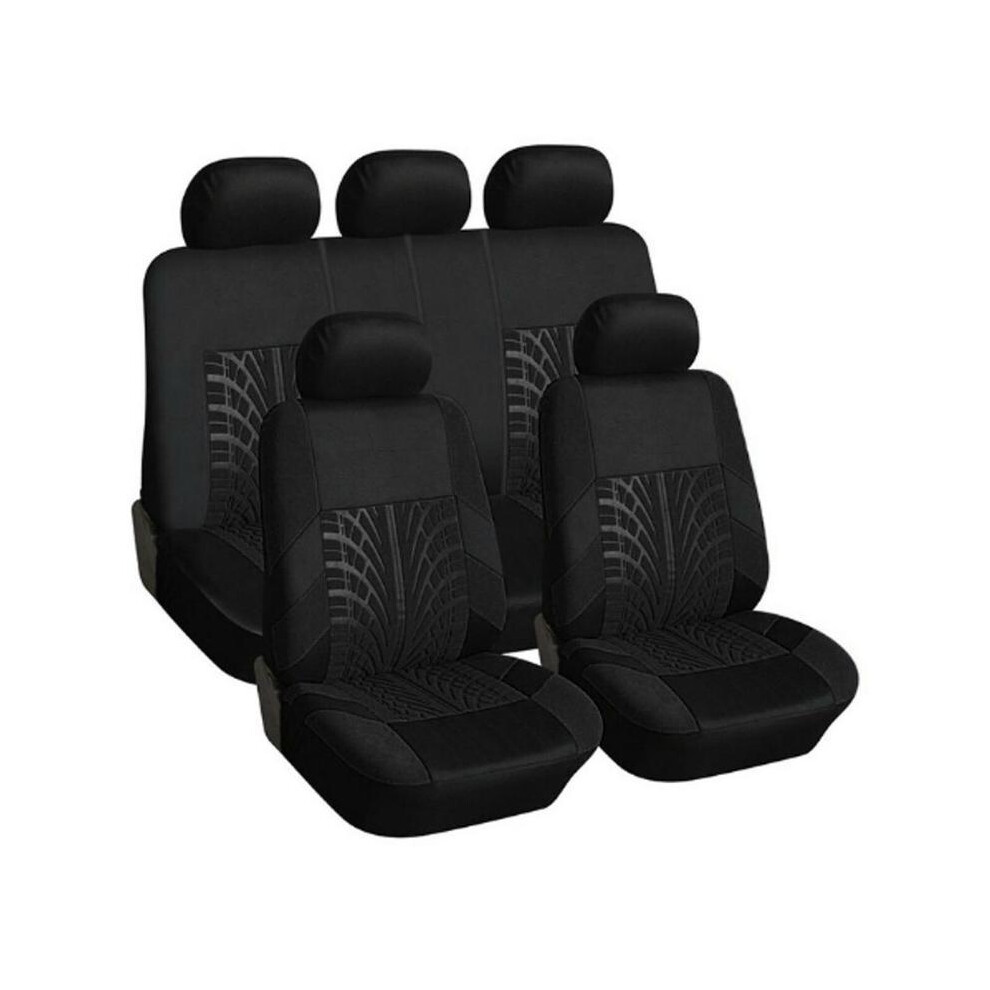 (1 Seat ) Car Seat Covers Fit Most Car Truck Suv Van Breathable Auto Seat Cushion Protector Polyester Cloth Universal Interior Accessories Black 9459326809964