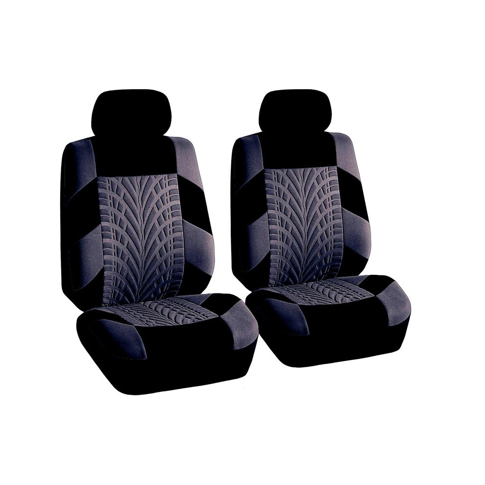 (2 Seat ) Car Seat Covers Fit Most Car Truck Suv Van Breathable Auto Seat Cushion Protector Polyester Cloth Universal Interior Accessories Gray 9459326810052