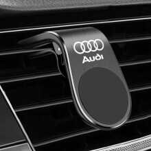 (Audi black) Metal Magnetic Car Phone Holder for Audi A4 B5 B6 A3 A5 A6 C6 C5 A1 A7 A8 Q2 Q3 Q5 Q7 Q8 Accessories styling
