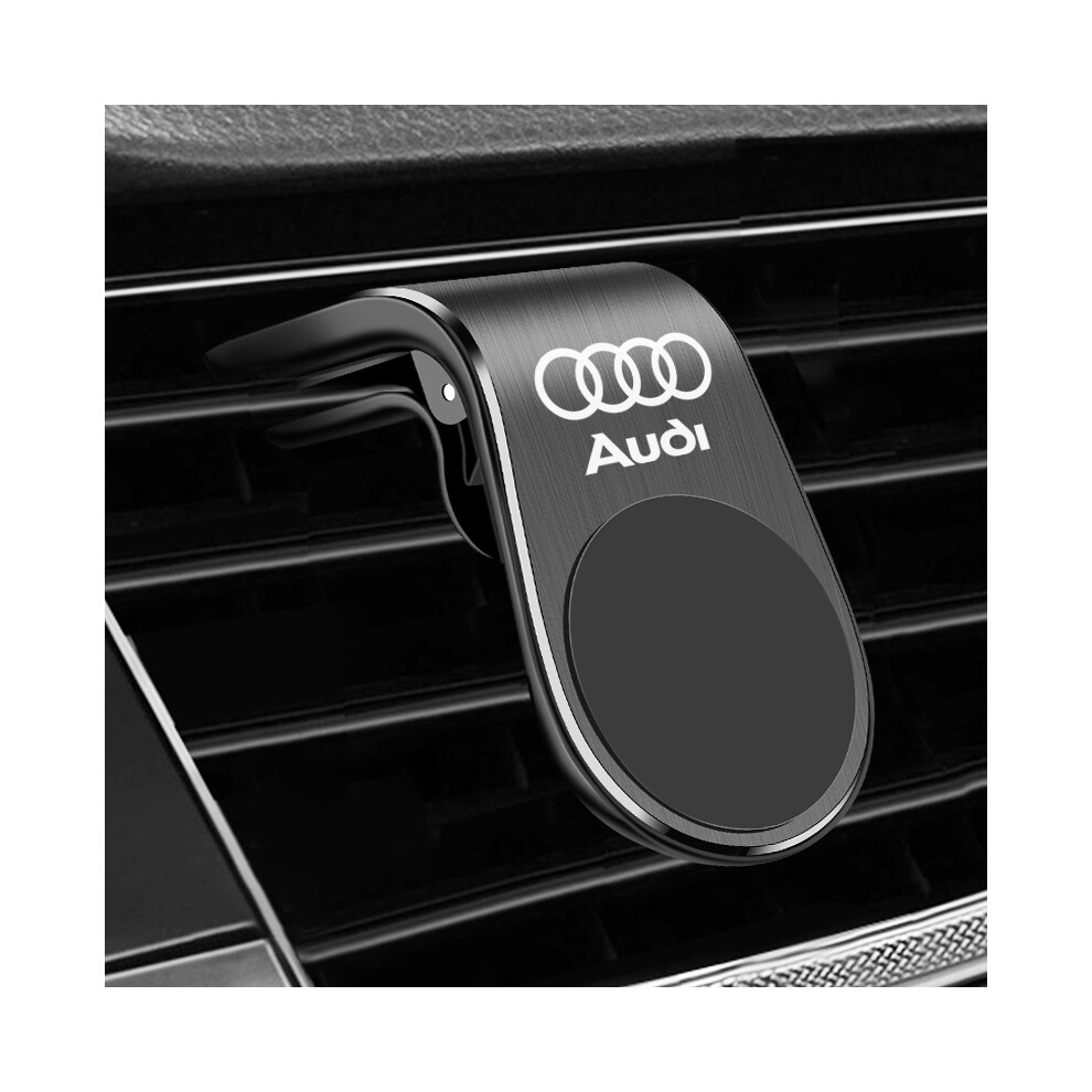 (Audi black) Metal Magnetic Car Phone Holder for Audi A4 B5 B6 A3 A5 A6 C6 C5 A1 A7 A8 Q2 Q3 Q5 Q7 Q8 Accessories styling