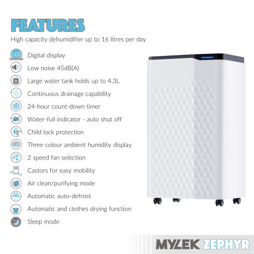 MYLEK MYLEK 16L Digital Dehumidifier 1