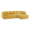 (5 Seater Right Hand Facing, Mustard) Luxor Scatter Back Cord Corner Sofa Range 1