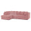 (5 Seater Left Hand Facing, Pink) Luxor Scatter Back Cord Corner Sofa Range 1