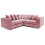 (5 Seater Symmetrical, Pink) Luxor Scatter Back Cord Corner Sofa Range 1
