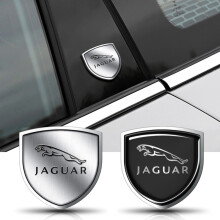 (for Jaguar, Sliver) Metal Car Exterior Decal Car Side Body Fender Window Rear Trunk Sticker For Jaguar R XEL XFL E-PACE F-PACE I-PACE XJ XF XE XK F