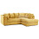 (4 Seater Right Hand Facing, Mustard) Luxor Scatter Back Cord Corner Sofa Range 1