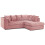 (4 Seater Right Hand Facing, Pink) Luxor Scatter Back Cord Corner Sofa Range 1