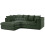 (4 Seater Left Hand Facing, Green) Luxor Scatter Back Cord Corner Sofa Range 1