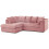 (4 Seater Left Hand Facing, Pink) Luxor Scatter Back Cord Corner Sofa Range 1