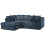 (4 Seater Left Hand Facing, Navy Blue) Luxor Scatter Back Cord Corner Sofa Range 1