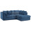 (4 Seater Right Hand Facing, Marine Blue) Luxor Scatter Back Cord Corner Sofa Range 1