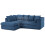 (4 Seater Left Hand Facing, Marine Blue) Luxor Scatter Back Cord Corner Sofa Range 1