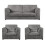 (Grey, 3 Seater + 2 x Armchairs) Luxor Fullback Cord Sofa Set Range 1