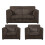 (Chocolate, 2 Seater + 2 x Armchairs) Luxor Fullback Cord Sofa Set Range 1
