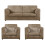 (Coffee, 3 Seater + 2 x Armchairs) Luxor Fullback Cord Sofa Set Range 1