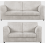(Silver, 3 & 2 Seater Set) Luxor Fullback Cord Sofa Set Range 1