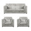 (Silver, 3 Seater + 2 x Armchairs) Luxor Fullback Cord Sofa Set Range 1