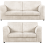 (Cream, 3 & 2 Seater Set) Luxor Fullback Cord Sofa Set Range 1