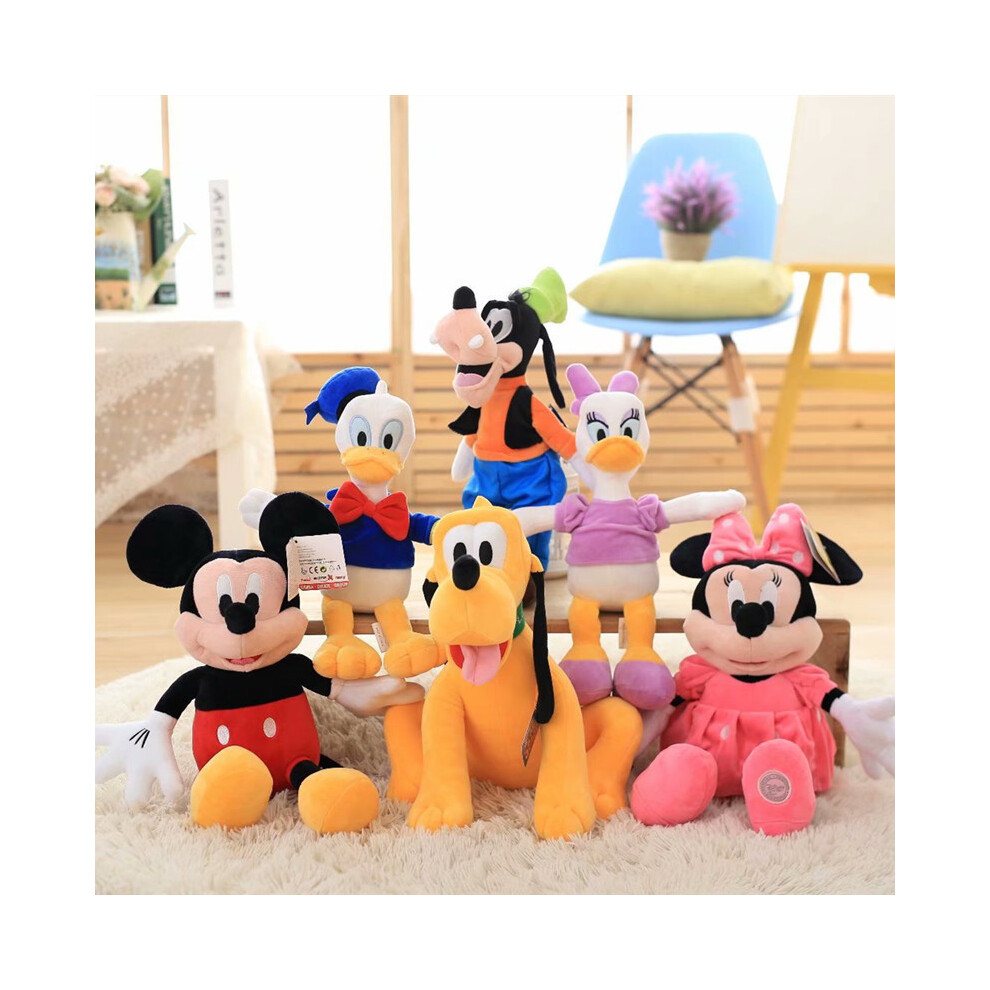 (Goofy, 30cm) Cartoon Plush Toys 30/40cm Miaomiao House Minnie Mickey Pluto Creative Plush Doll Goofy Wedding Gift New Year MascotStuffed Animals