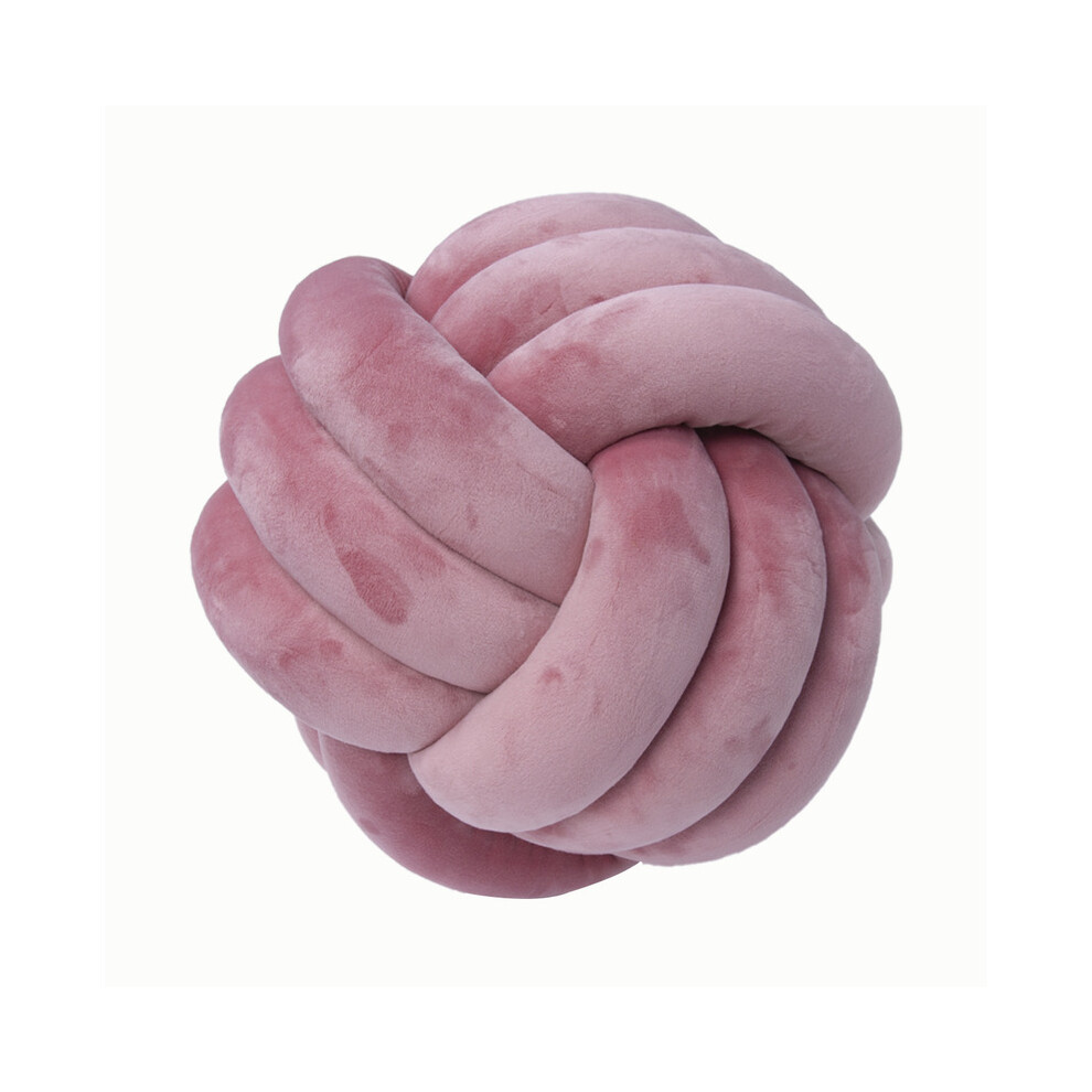 (28Cm, Knot Pink) Inyahome Soft Knot Ball S Round Throw Cushion Kids Home Decoration Plush Throw Knotted Handmadestuffed Animals Lilac/Pink Maxpower