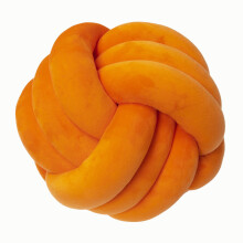 (28cm, Knot orange) Inyahome Soft Knot Ball s Round Throw  Cushion Kids Home Decoration Plush  Throw Knotted  HandmadeStuffed Animals