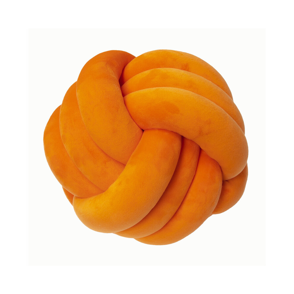 (28cm, Knot orange) Inyahome Soft Knot Ball s Round Throw  Cushion Kids Home Decoration Plush  Throw Knotted  HandmadeStuffed Animals