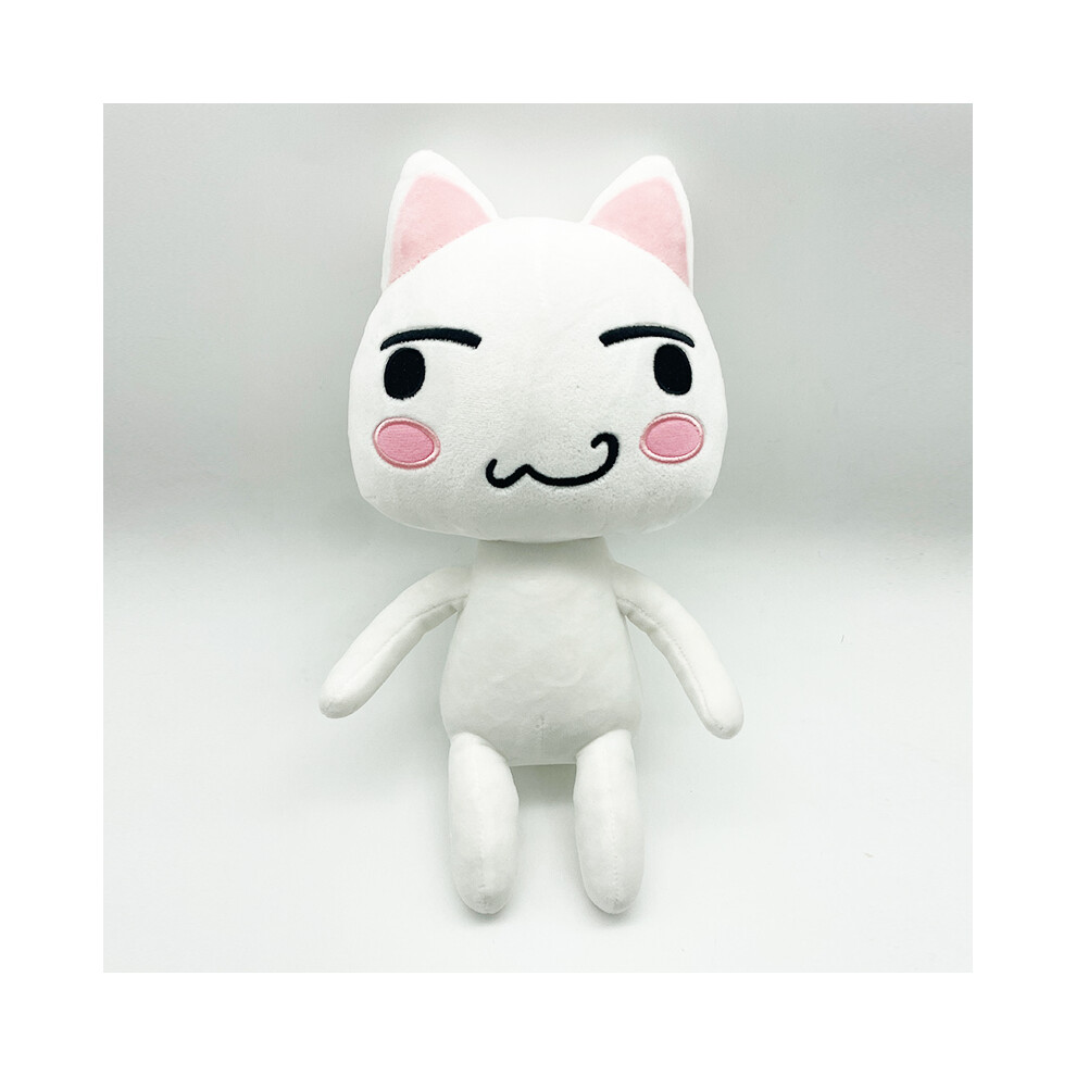 (A white cat-28cm) 30cm Kawaii Toro Inoue The Cat Plush Toy Soft Anime Cartoon Animal Doll Room Decorations Birthday Gifts Christmas Gifts for KidsStu