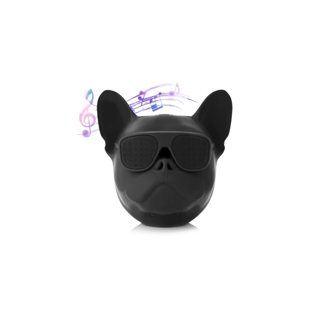 Chronus Bluetooth Speaker Portable Dog Shaped Stereo Sound Music Player Bluetooth Wireless Speaker French Bulldog Gifts(Blackï¼