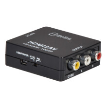 HDMI to 3 RCA VCBS Composite Full HD Upscale Video 1080P AV Converter Adapter