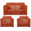 (Orange, 2 Seater + 2 x Armchairs) Luxor Fullback Cord Sofa Set Range 1