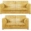 (Mustard, 3 & 2 Seater Set) Luxor Fullback Cord Sofa Set Range 1