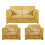 (Mustard, 2 Seater + 2 x Armchairs) Luxor Fullback Cord Sofa Set Range 1