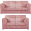 (Pink, 3 & 2 Seater Set) Luxor Fullback Cord Sofa Set Range 1